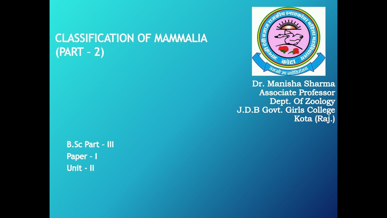 Dr Manisha Sharma, B. Sc. Part III, Paper I, Unit II