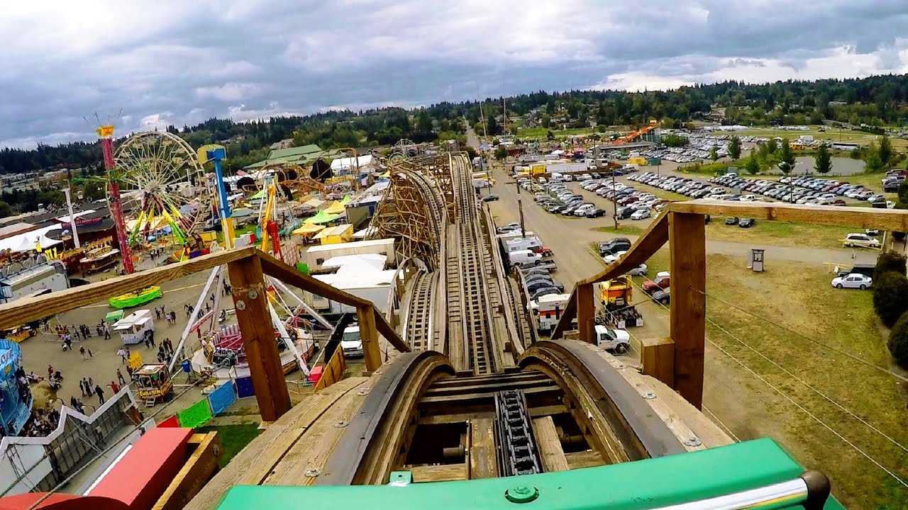 Classic Coaster front seat on-ride HD POV @60fps Washington State Fair