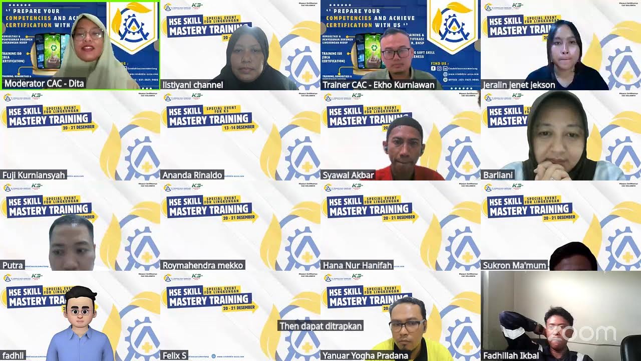 HSE Skill Mastery Lingkungan - 20 Desember 2025 | Sesi Siang