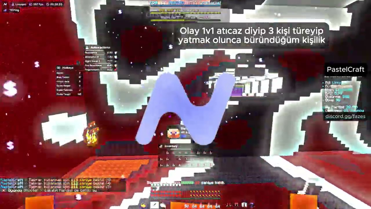 Blow to RastelCraft players with elytra target #nursultan #hvh