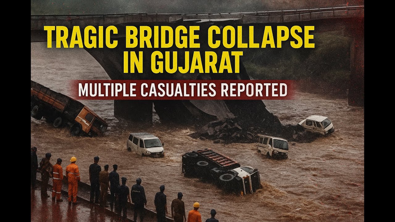 Tragic Bridge Collapse in Gujarat: Multiple Casualties Reported