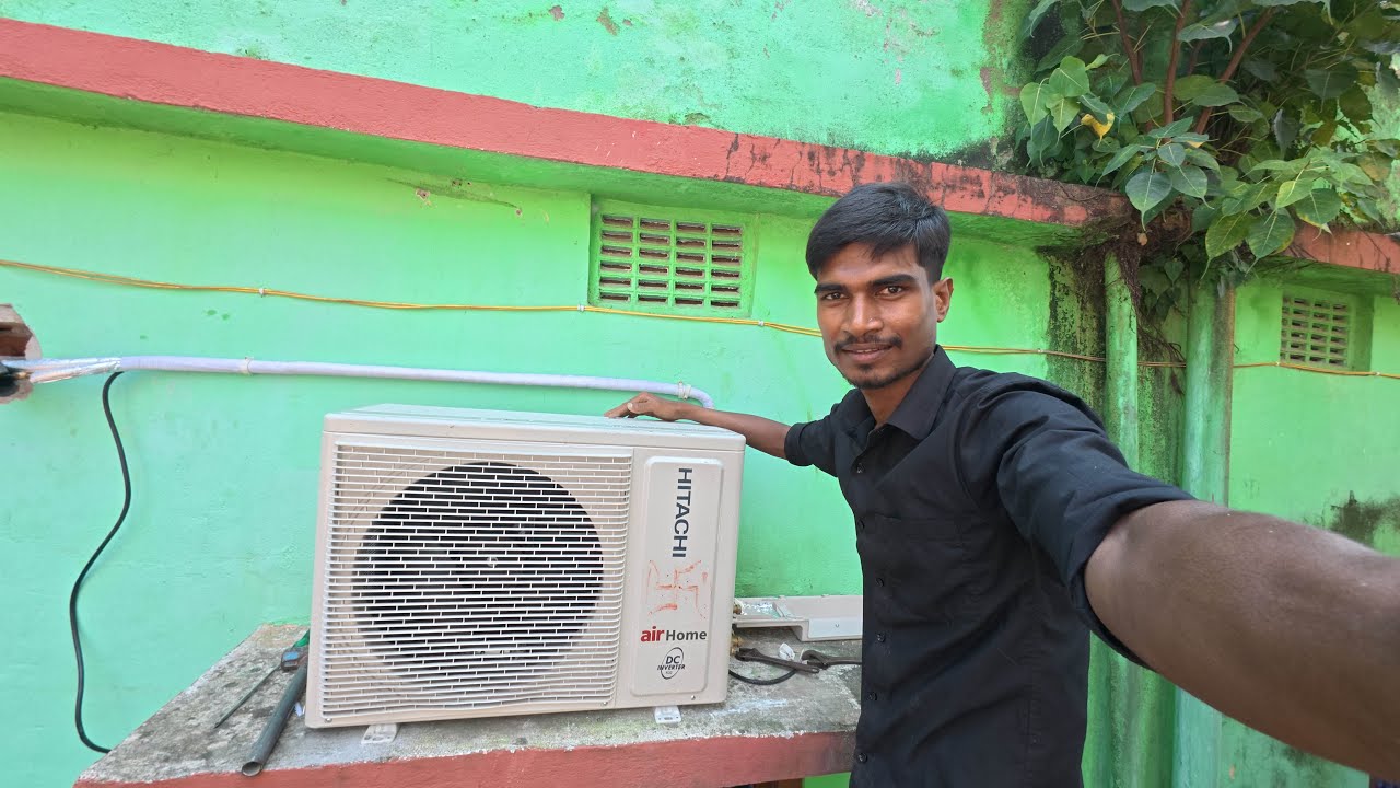 VLOG 117 || Hitachi new 5 star 1.5 ton AC installation in Supaul || Ehsan Vlogs 