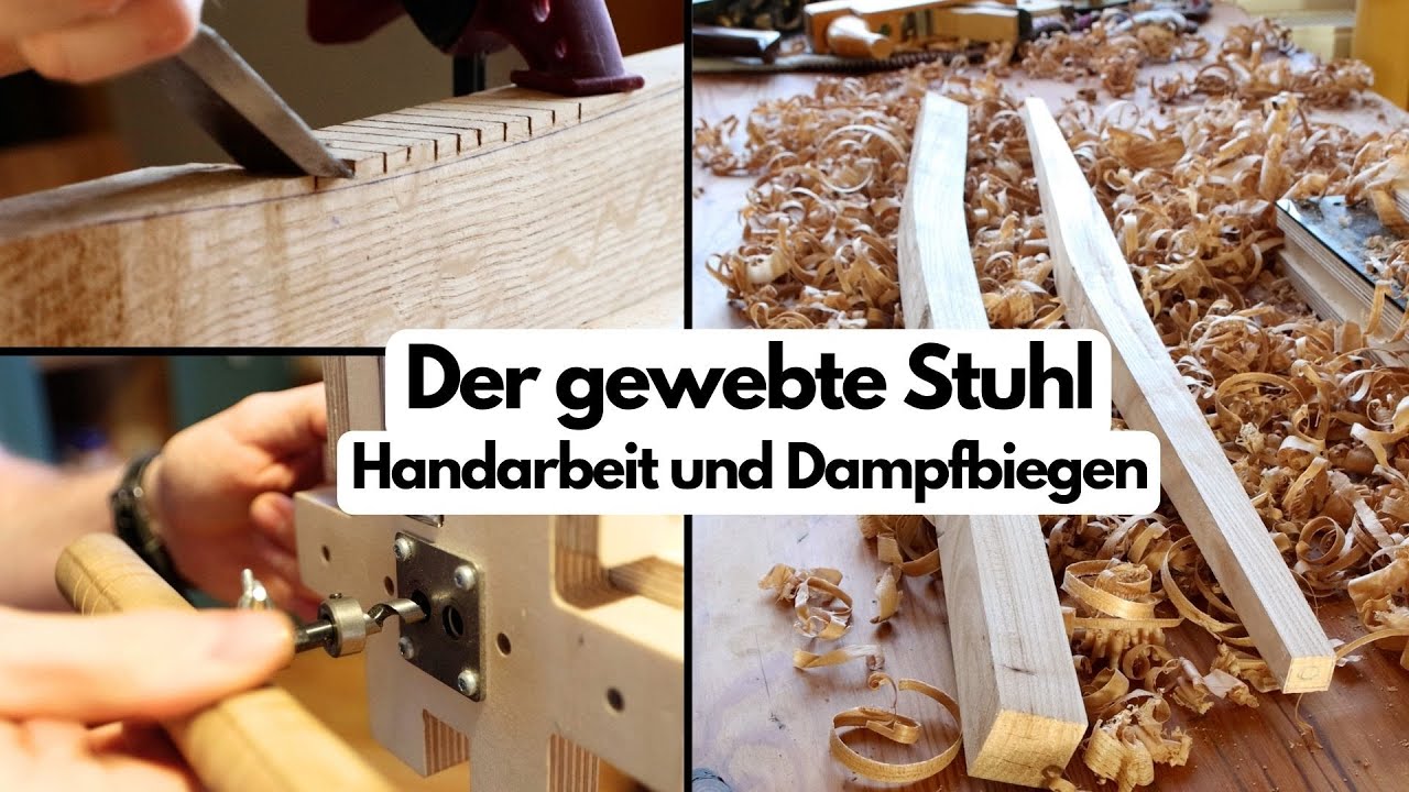 Minimalistischer Stuhlbau aus Ulme in reiner Handarbeit - Mit einer ungewöhnlichen Biege-Vorrichtung