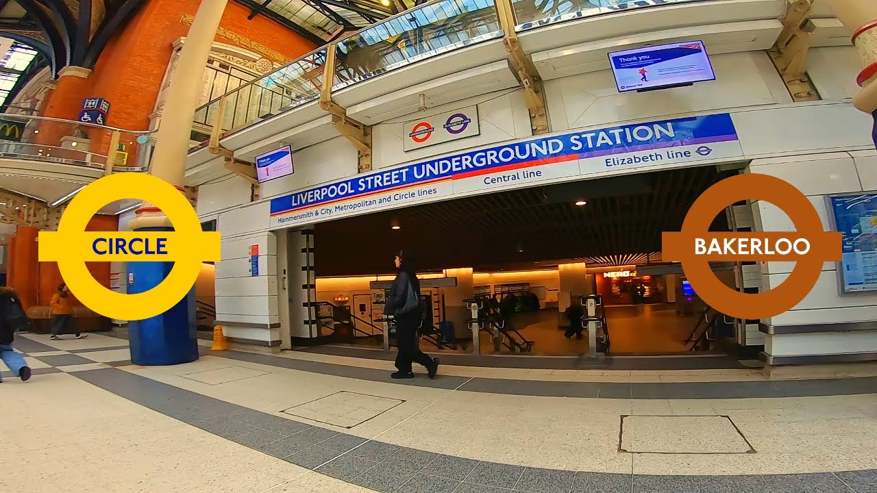 London Underground - Liverpool Street To Marylebone Via Baker Street - (Circle & Bakerloo)