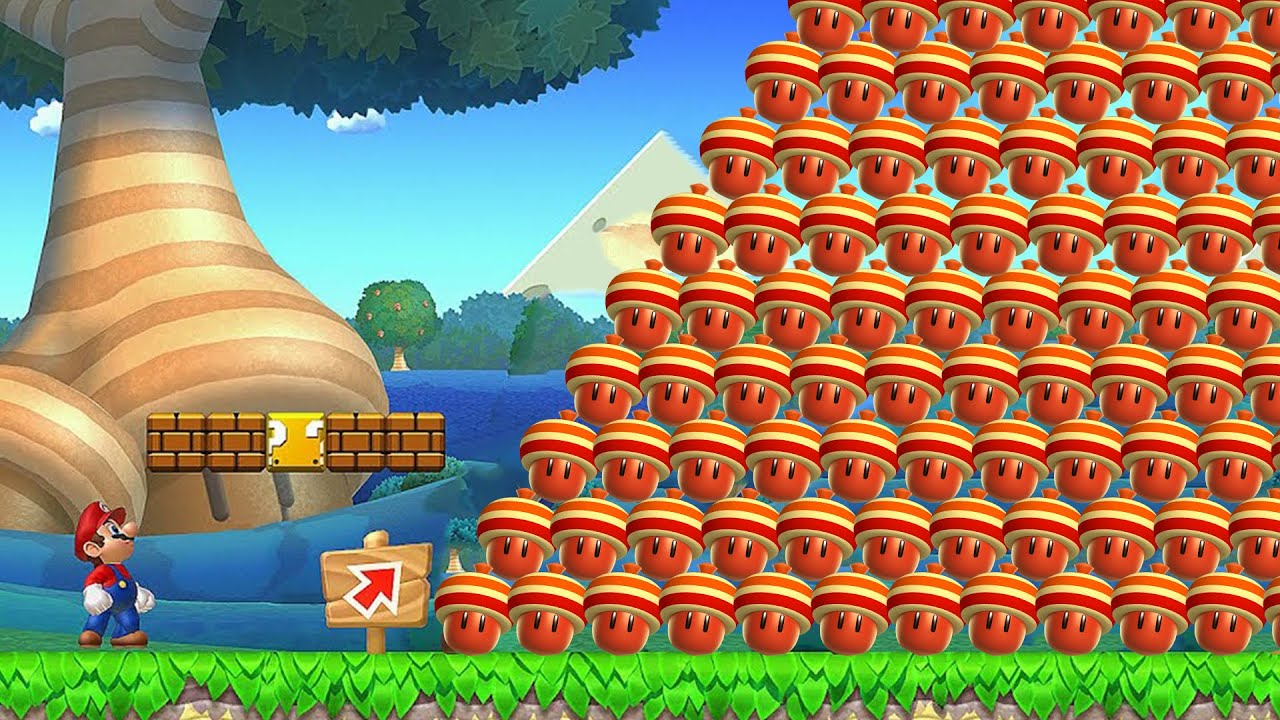 What Happens when Mario use 999 Super Aicorn's in New Super Mario Bros. U Deluxe?