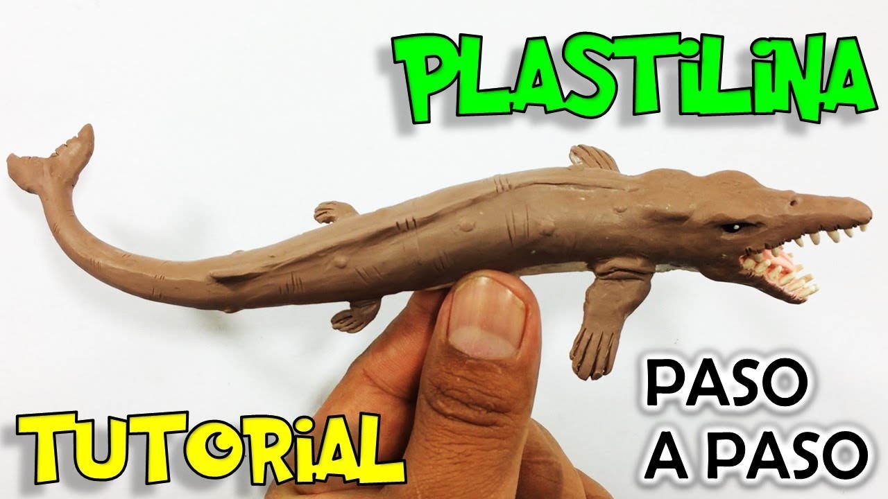 ✔️ COMO HACER UN DINOSAURIO BASILOSAURUS DE PLASTILINA PASO A PASO ✔️ MI MUNDO DE PLASTILINA