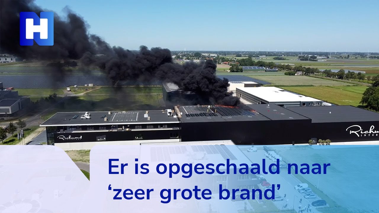 Uitslaande brand in Heerhugowaard, flinke rookpluim te zien
