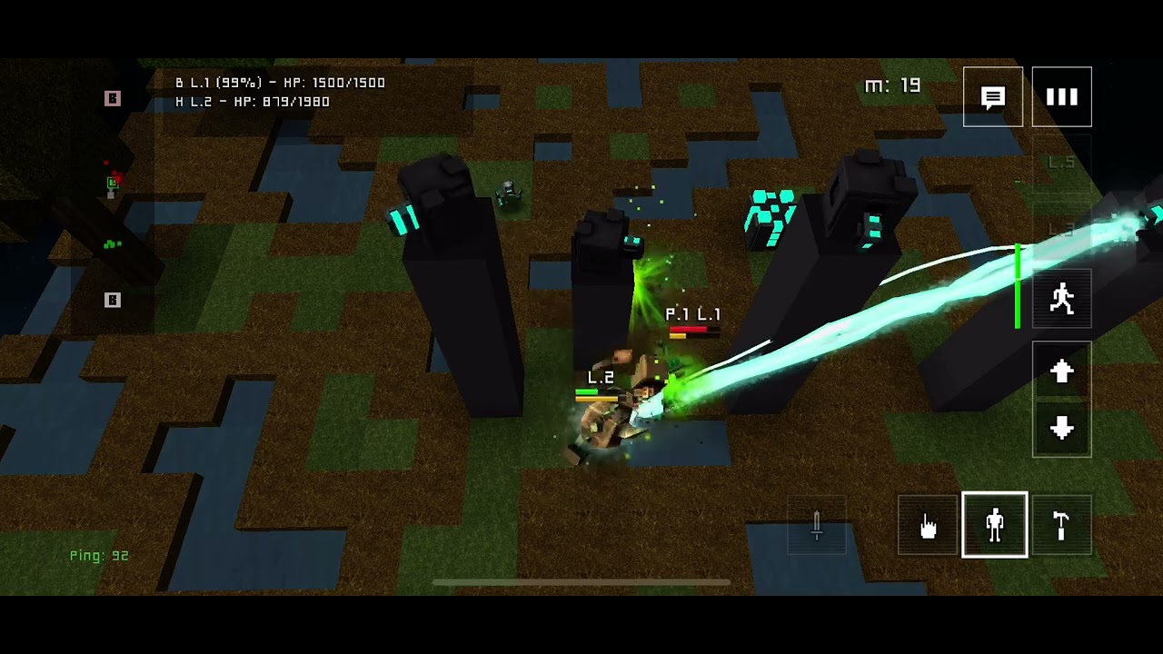 Block Fortress War. Striker against Brute in 1 vs 1 pvp rematch