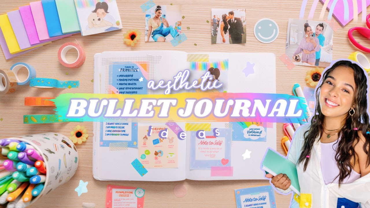 How to Aesthetic Bullet Journal For Beginners! Easy Ideas To Fill Your Notebooks🌈 📓🖋