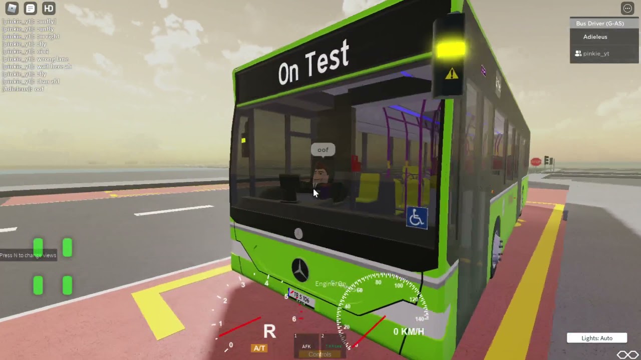 Training Bus! (Manage to be driver!) TTS Bus On Trg (Ft. Pinkie_YT)