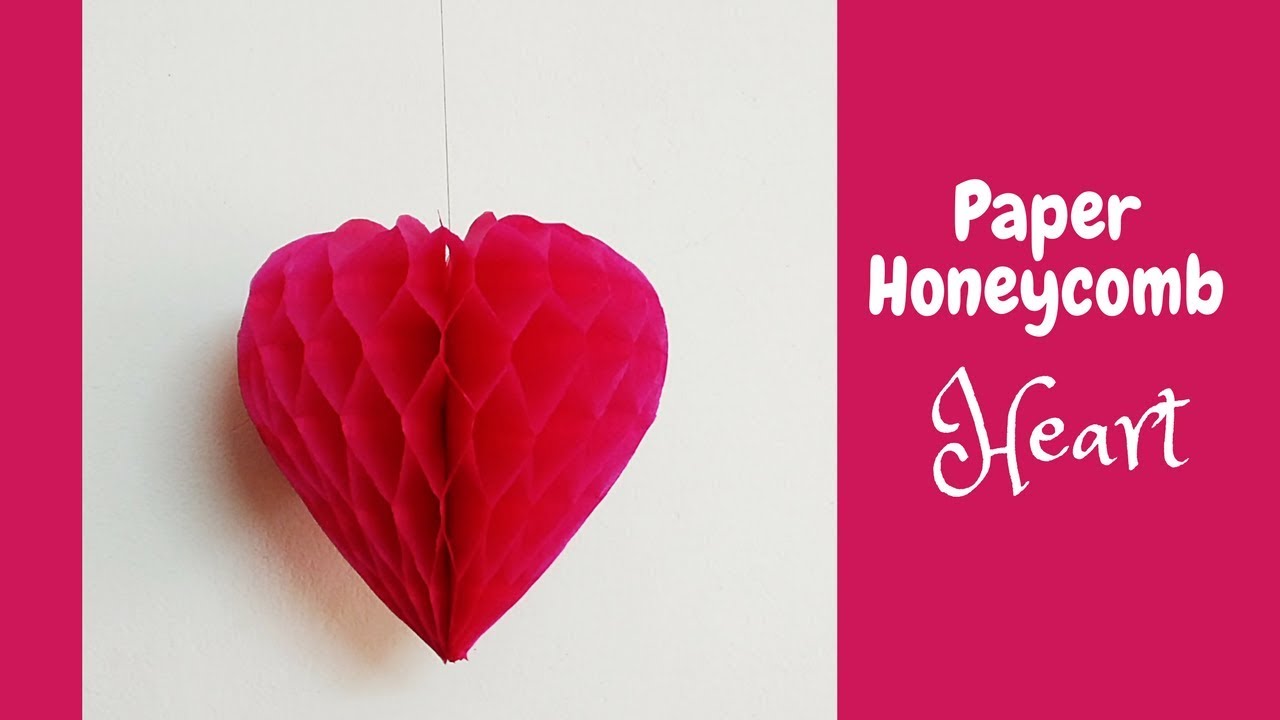 How to Make Paper Honeycomb Heart | DIY valentine's day crafts | Handmade Gifts| Craftastic