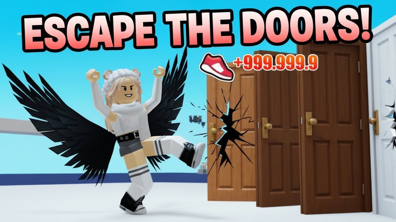 i kick with my GOLDEN FEET to esacpe in Kick The Door To Escape In Roblox