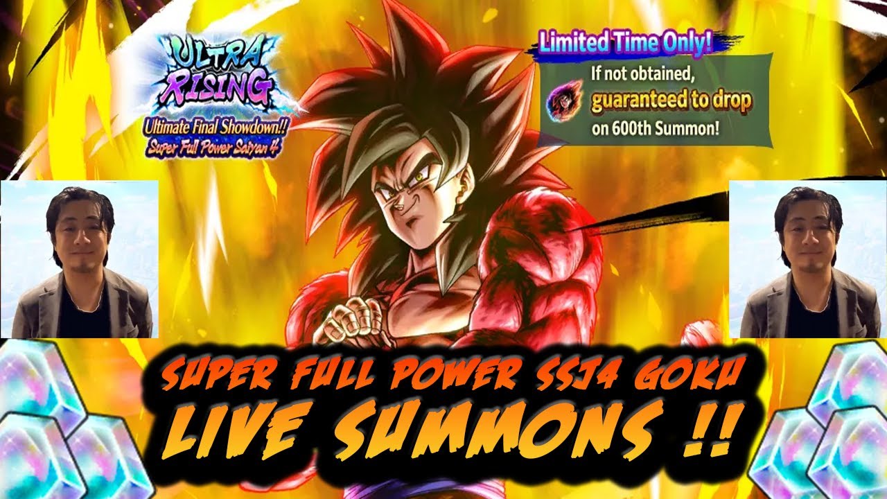 DRAGON BALL LEGENDS - UL SUPER FULL POWER SAIYAN 4 GOKU LIVE SUMMONS ! #dragonballlegends