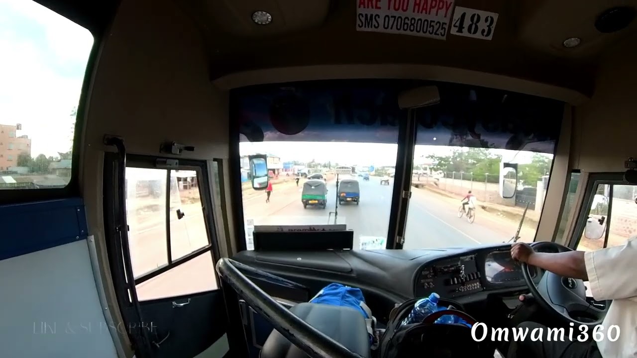 Entering Kisumu by a Kenyan Country bus, Easy Coach
