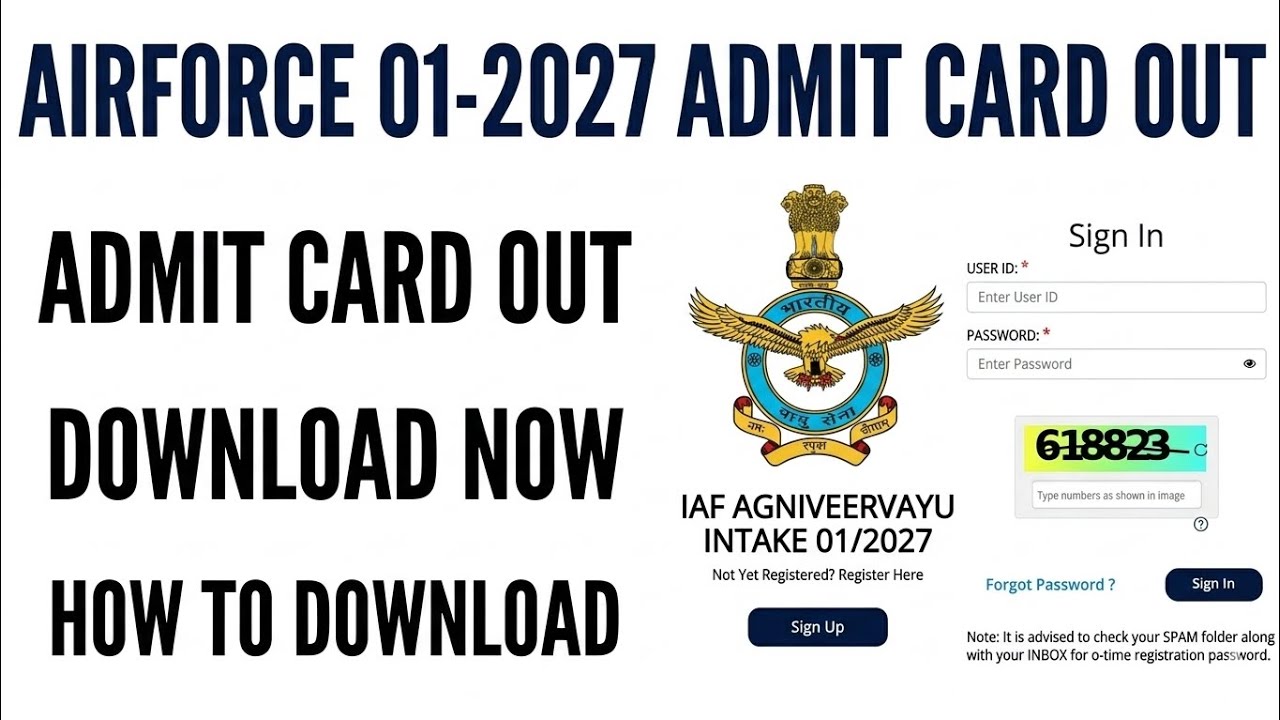 Airforce Admit Card Download Kaise Kre | Airforce Admit Card kaise check kre |Airfroce Admitcard out
