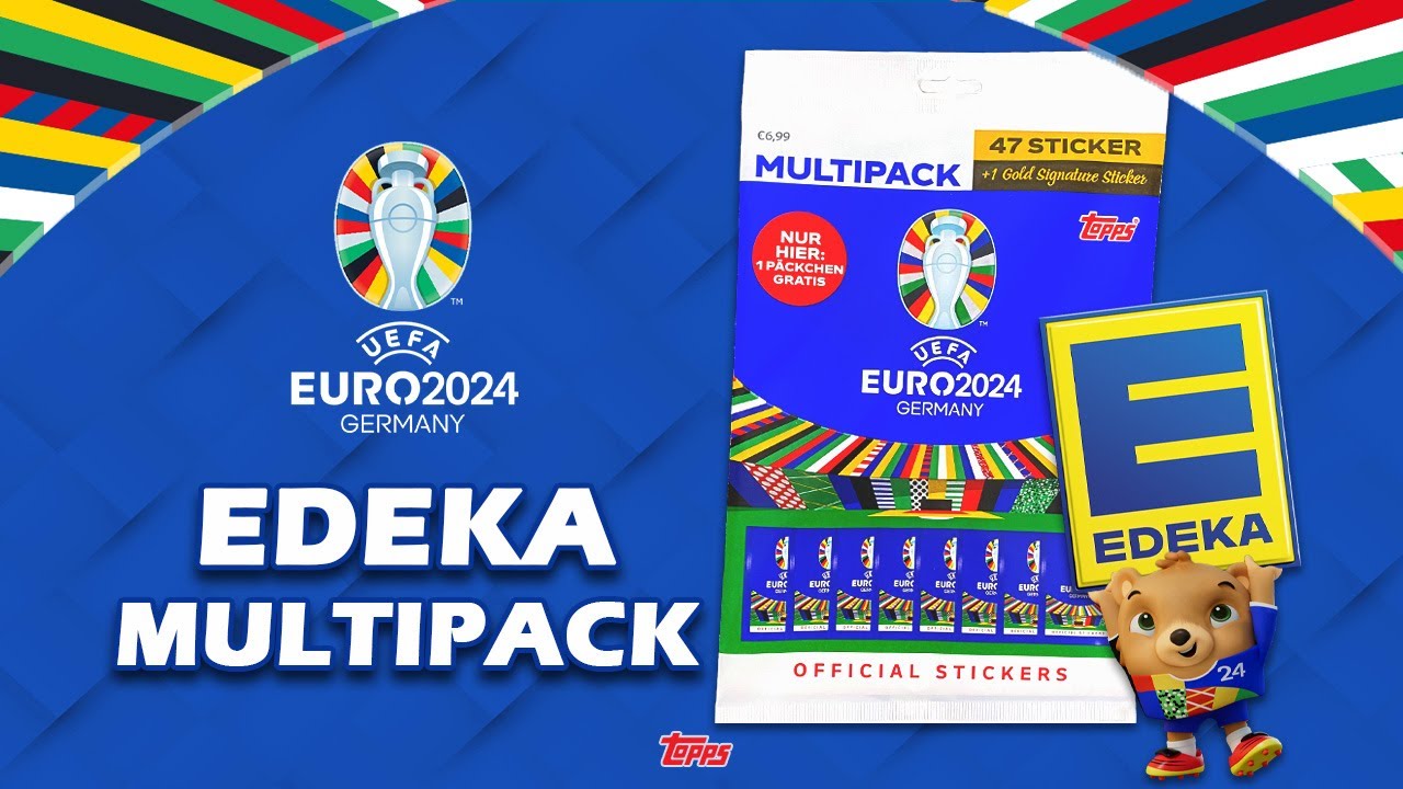 TOPPS UEFA Euro 2024 Stickerkollektion - EDEKA MULTIPACK