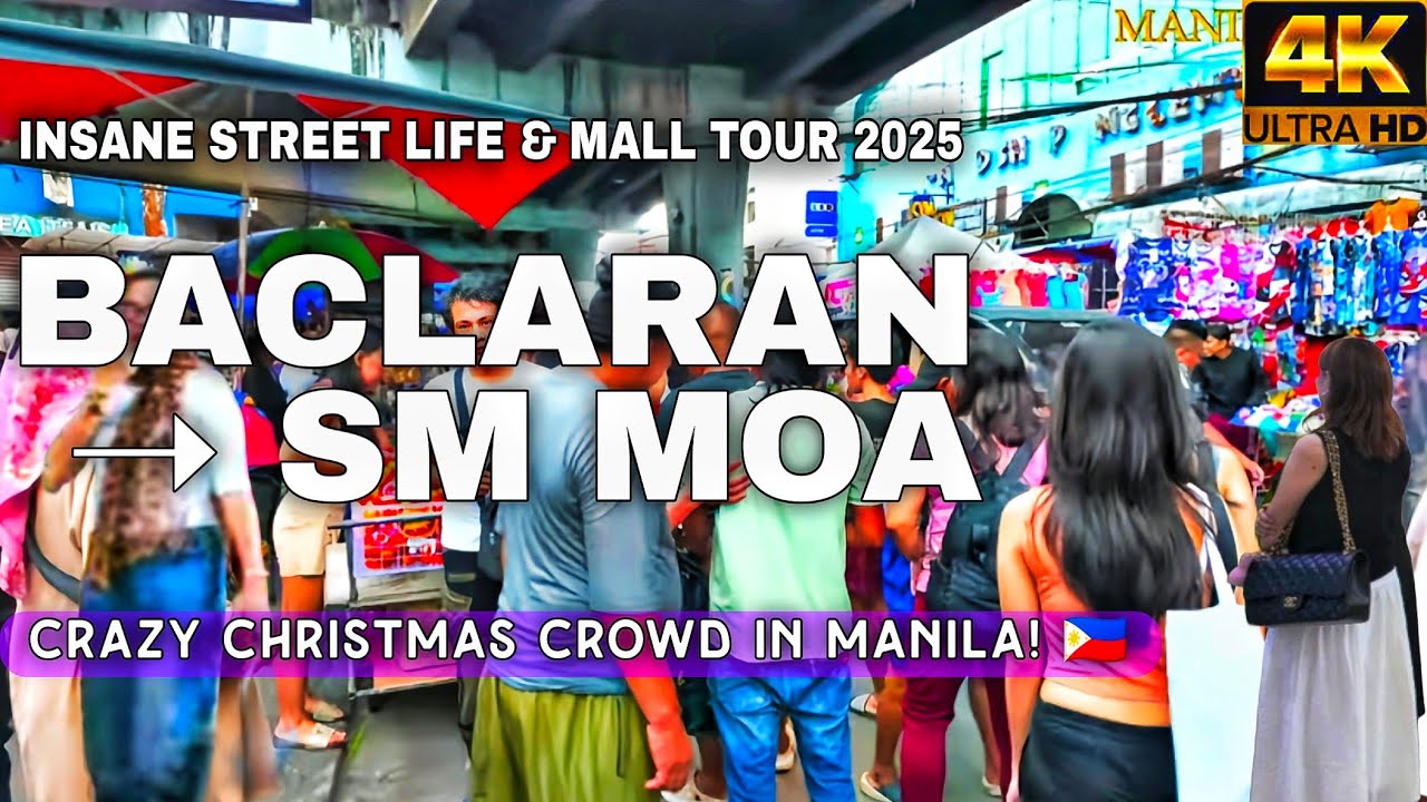 Real Manila Experience!🇵🇭 Baclaran Streets To SM Mall Of Asia In Stunning 4K|Pasay City, Philippines