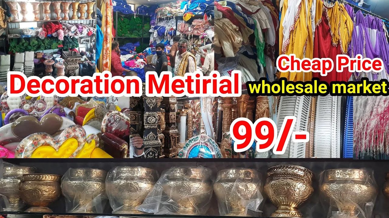 Wholesale decoration Tent Metirial market in Hyd | Chair 99/-Only | Cheap and best price | New baba