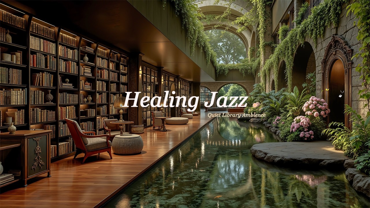 Healing Library Jazz For Inner Stillness | Peaceful Jazz For Reading, Stress Relief And Deep Rest
