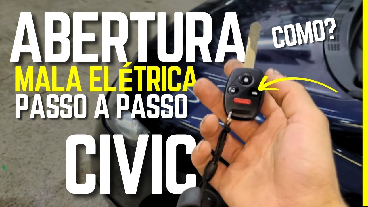 ABERTURA ELÉTRICA PORTA MALAS CIVIC G8 PELO CONTROLE PADRÃO ORIGINAL - COMO FUNCIONA O QUE É PRECISO