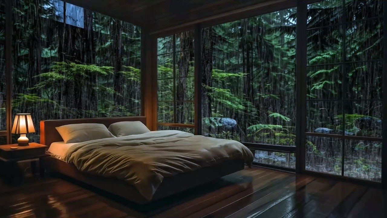 Relaxing Rain Sounds for Sleep 🌧️ Peaceful Cozy Bedroom Night Vibes