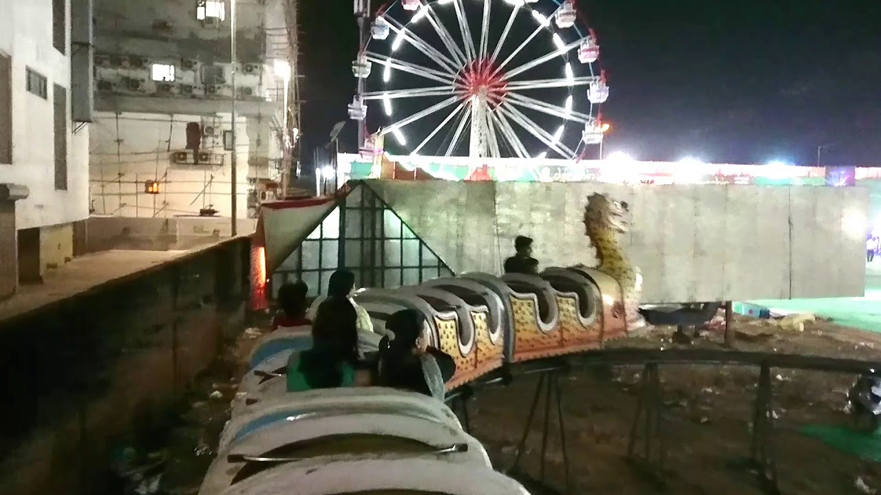 Indian Dragon Train Roller coaster ride in fun Fair, मेला, Mela, carnival,  Amusement park video