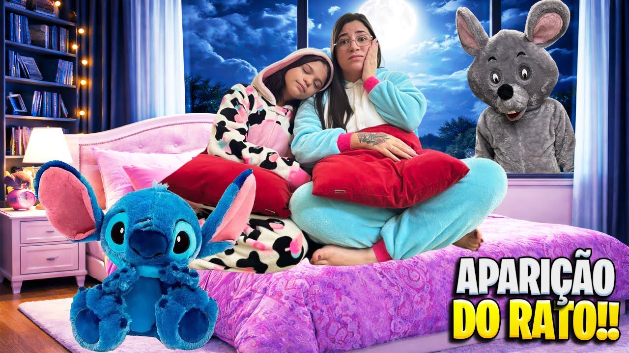 O RATO ESTRAGOU NOSSA NOITE DO PIJAMA!* LEVOU MEU STITCH