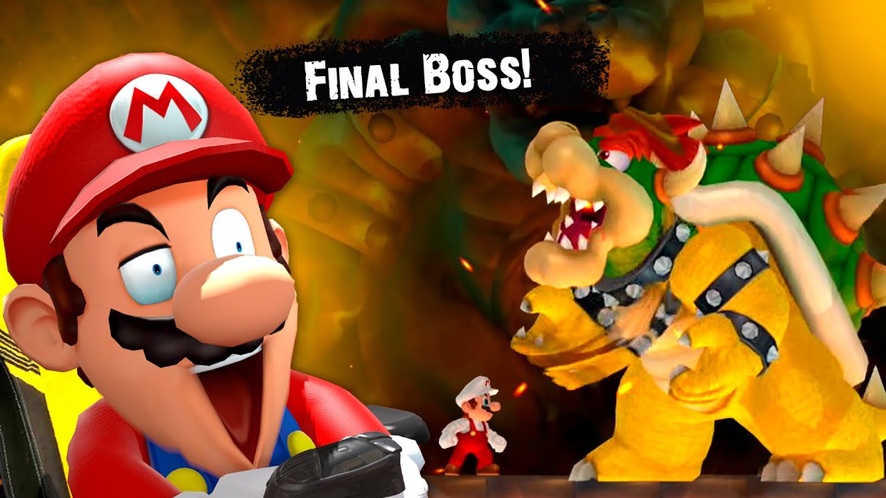 Mario Plays: New Super Mario Bros Wii - FINAL BOSS!!! Gameplay