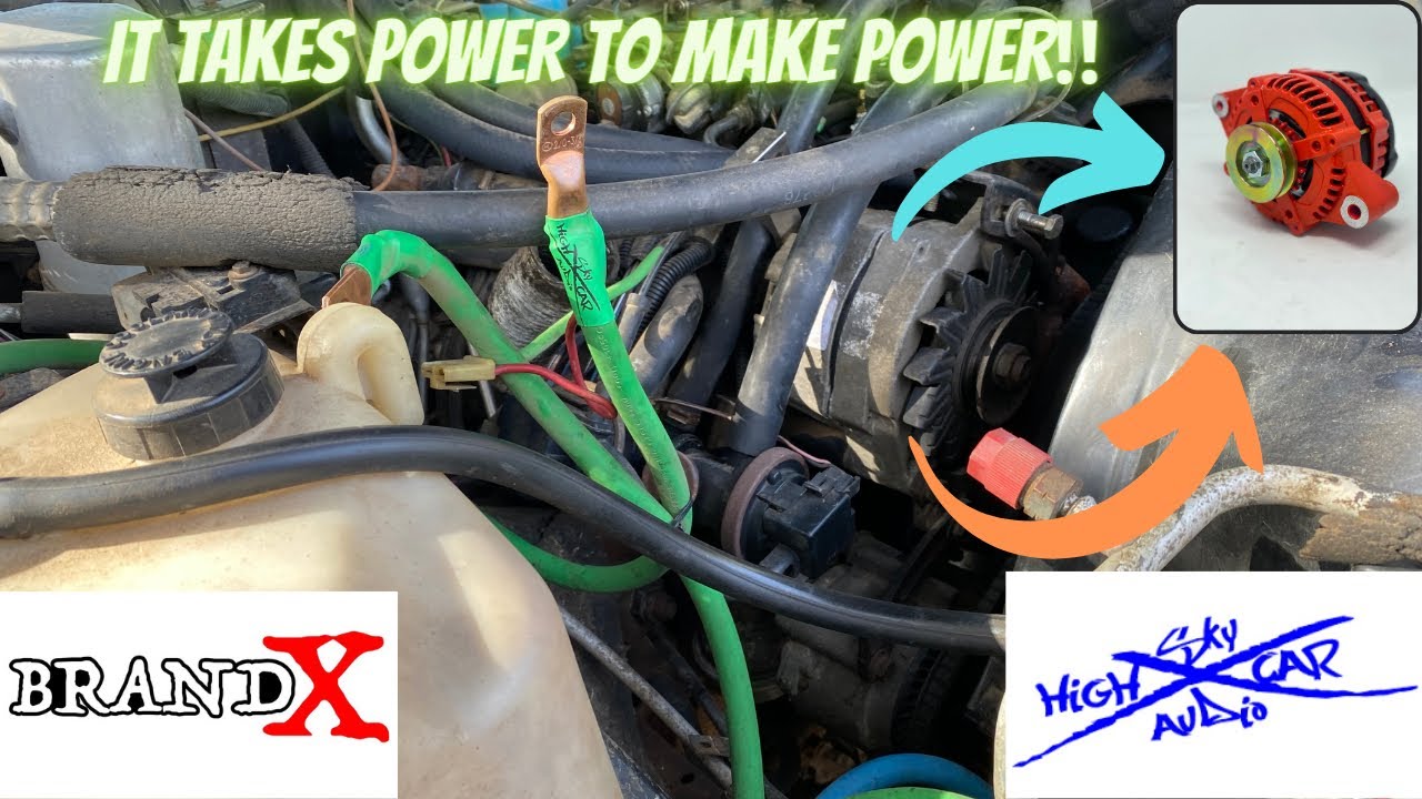 BOX CHEVY PROJECT GETS BRAND X 320 AMP HIGH OUTPUT ALTERNATOR & BILLET ALT BRACKET (VOLTAGE FIXED)