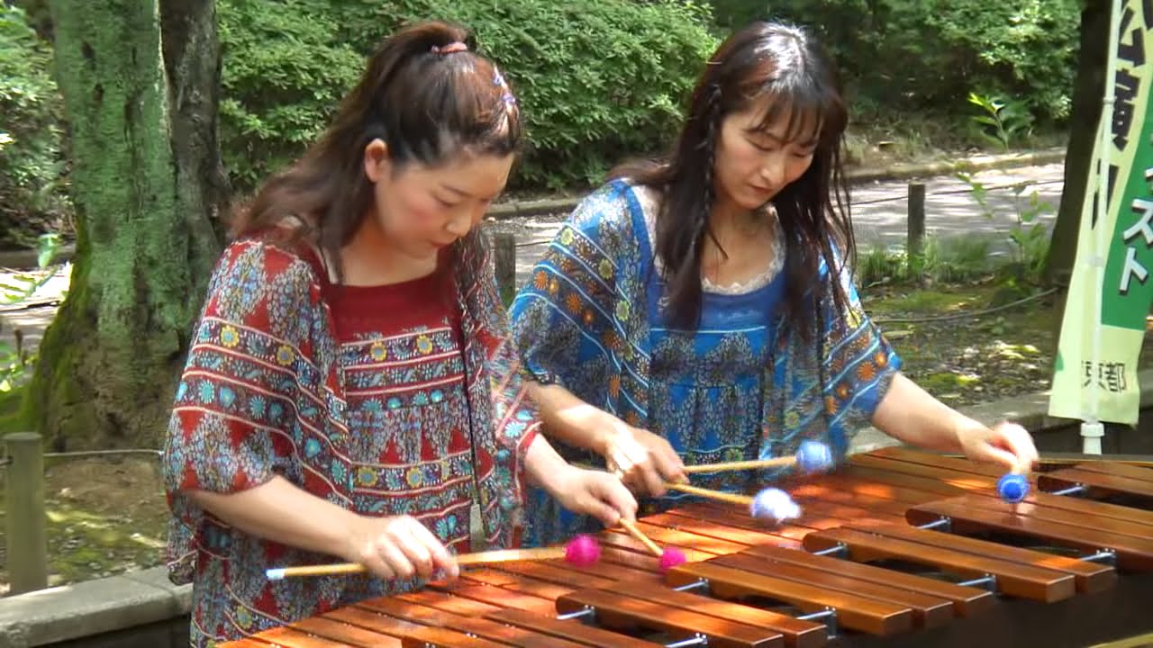 東京ヘブンアーティスト「なつ＆かよ」上野公園「トルコ行進曲」