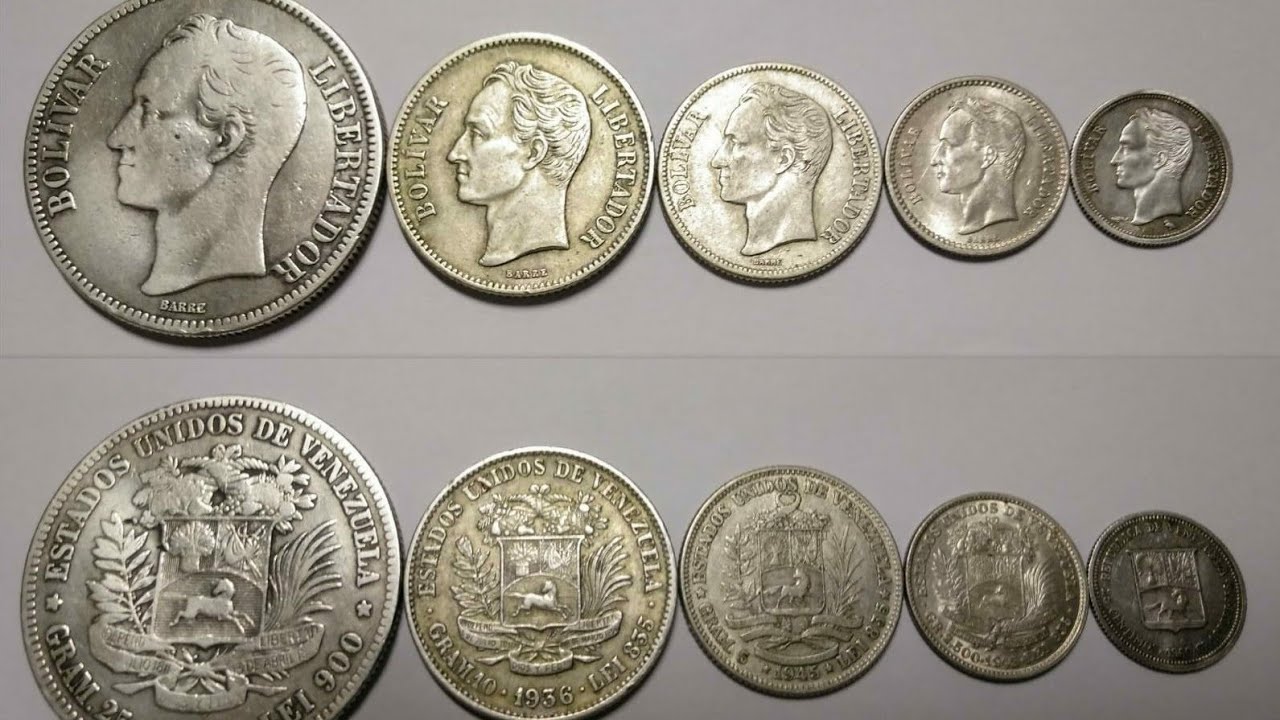 Los Bol&iacute;vares de plata de Venezuela.