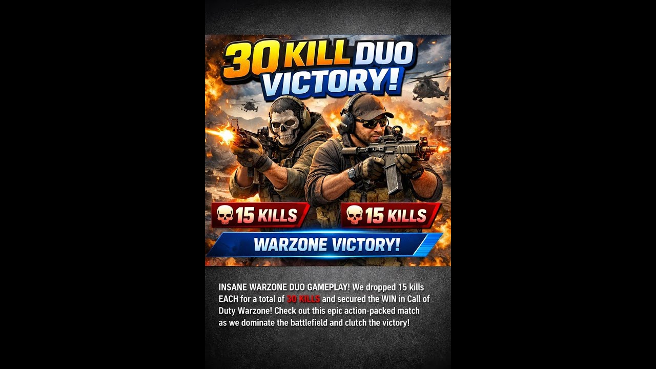 30 KILL DUO DOMINATION! 😱  15 Kills Each + Call of Duty Warzone Victory