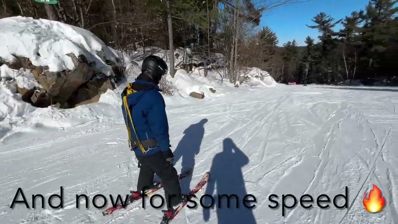 202602 Simon skiing solo on Wizard at Mount Pakenham