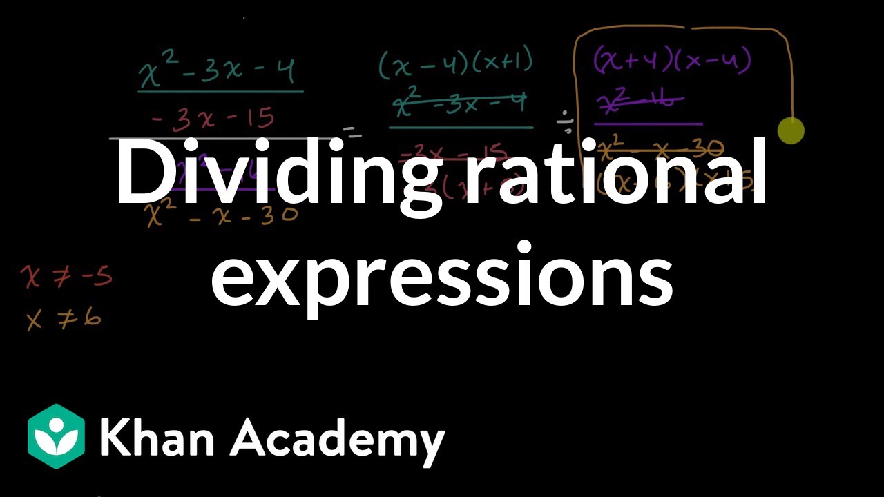 Dividing rational expressions | Precalculus | Khan Academy