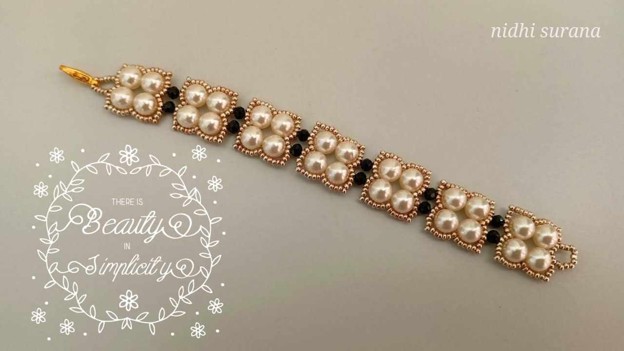 Royals, Pearl Bracelet/How to make/Pulsera Tutorial diy