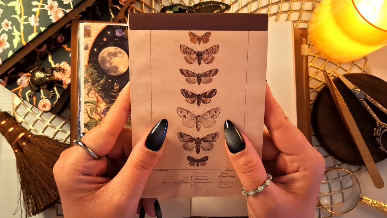 ASMR | Journal With Me | Relaxing Scrapbooking | Paper Sounds | Fireplace Ambience | No Talking