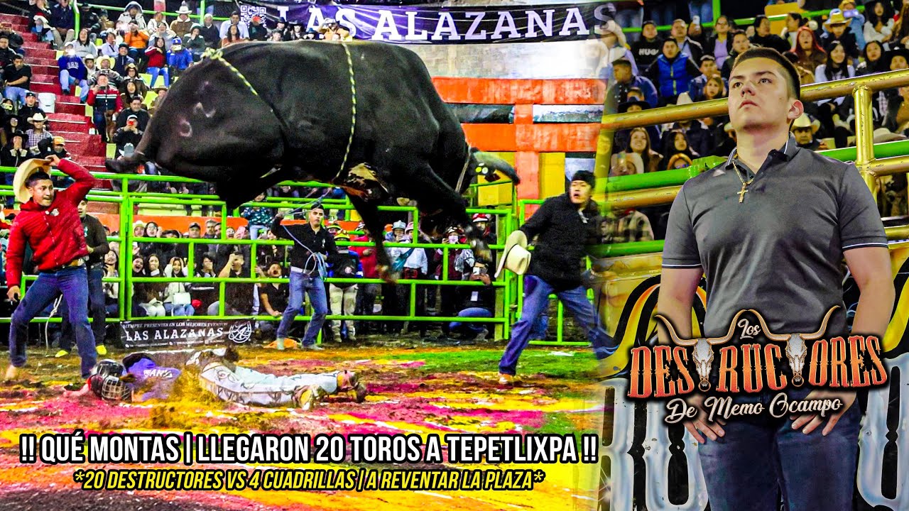 !!QUÉ MONTAS!! LLEGARON 20 TOROS | CAYÓ PR¡V4DO | PLAZA ABARROTADA| Destructores Tepetlixpa Mex 2025