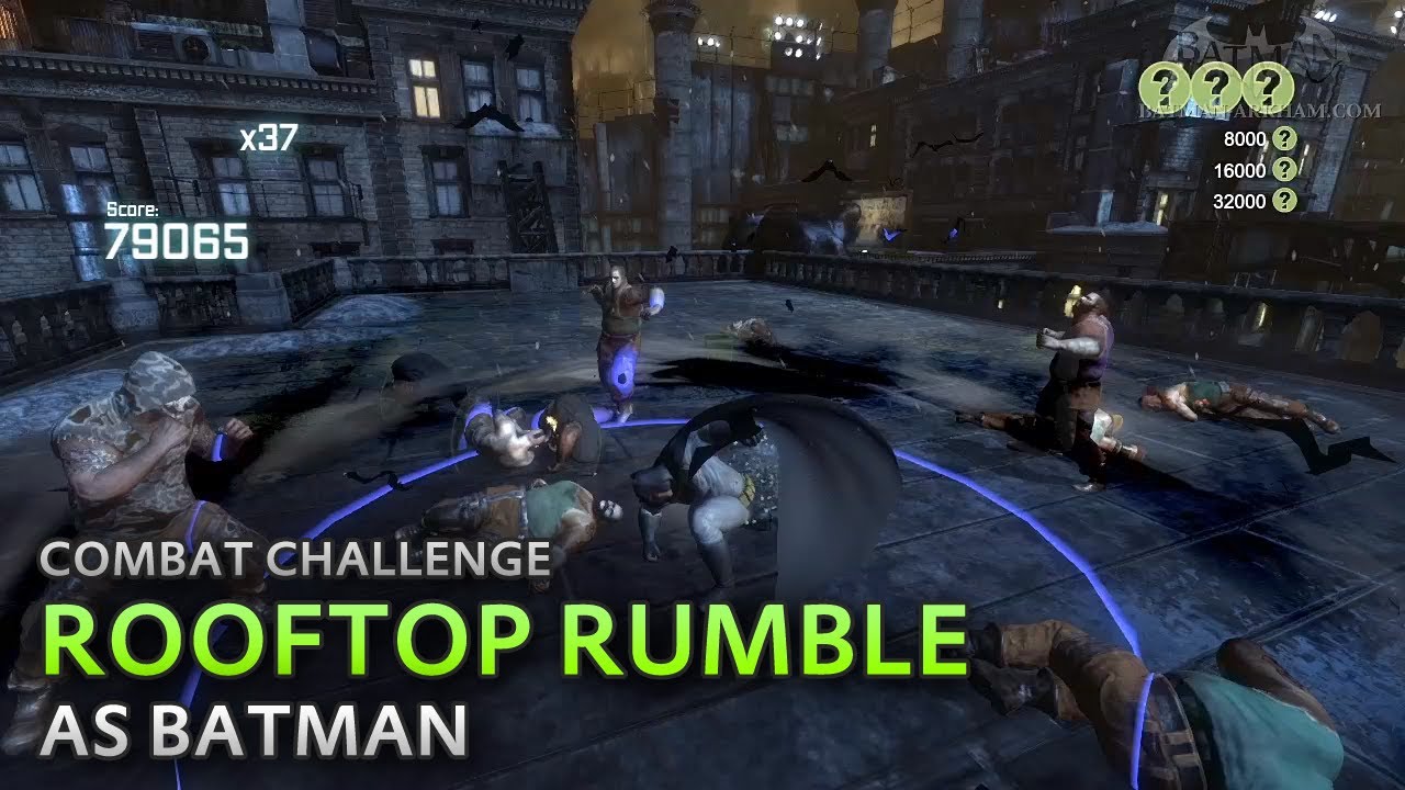 Batman: Arkham City - Rooftop Rumble [as Batman] - Combat Challenge