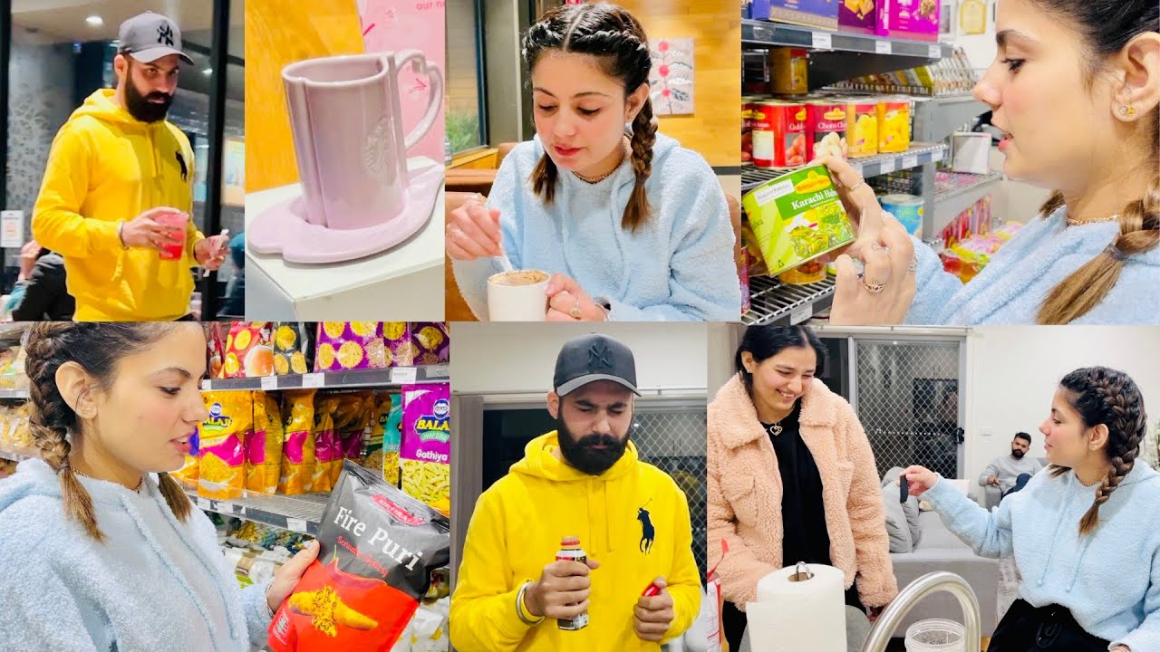 INDIAN & PAKISTANI SNACKS THAT WE NEVER TRIED BEFORE | COFFEE DATE | INDER & KIRAT