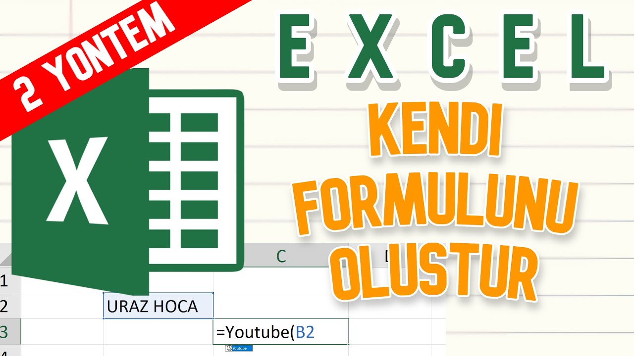 Excel: Kendi Formülünüzü Oluşturma (2 Farklı Yöntem ile)