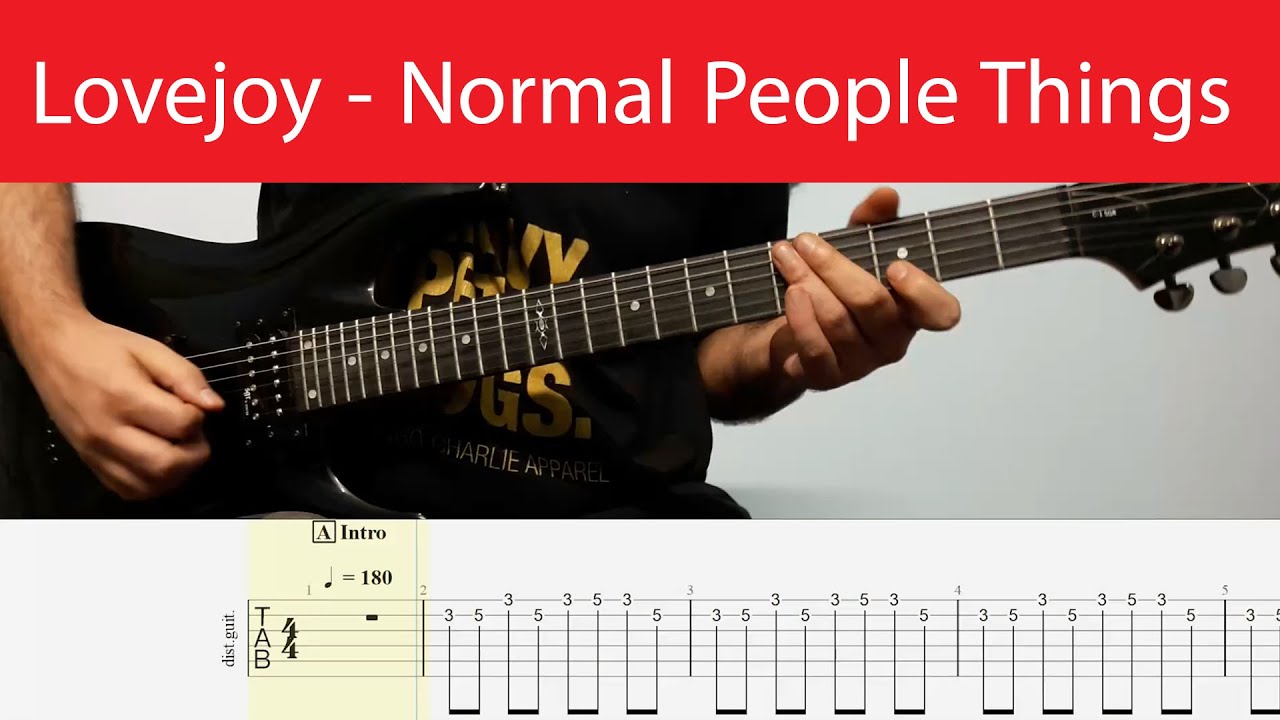 Lovejoy - Normal People Things Guitar Cover With Tabs And Backing Track(Eb Standard)