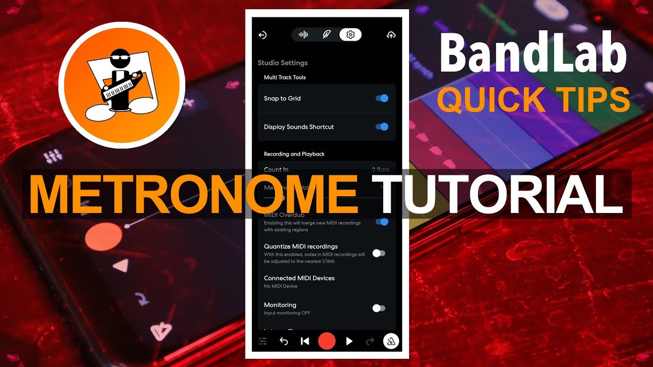 Bandlab Quick Tip, Metronome Tutorial