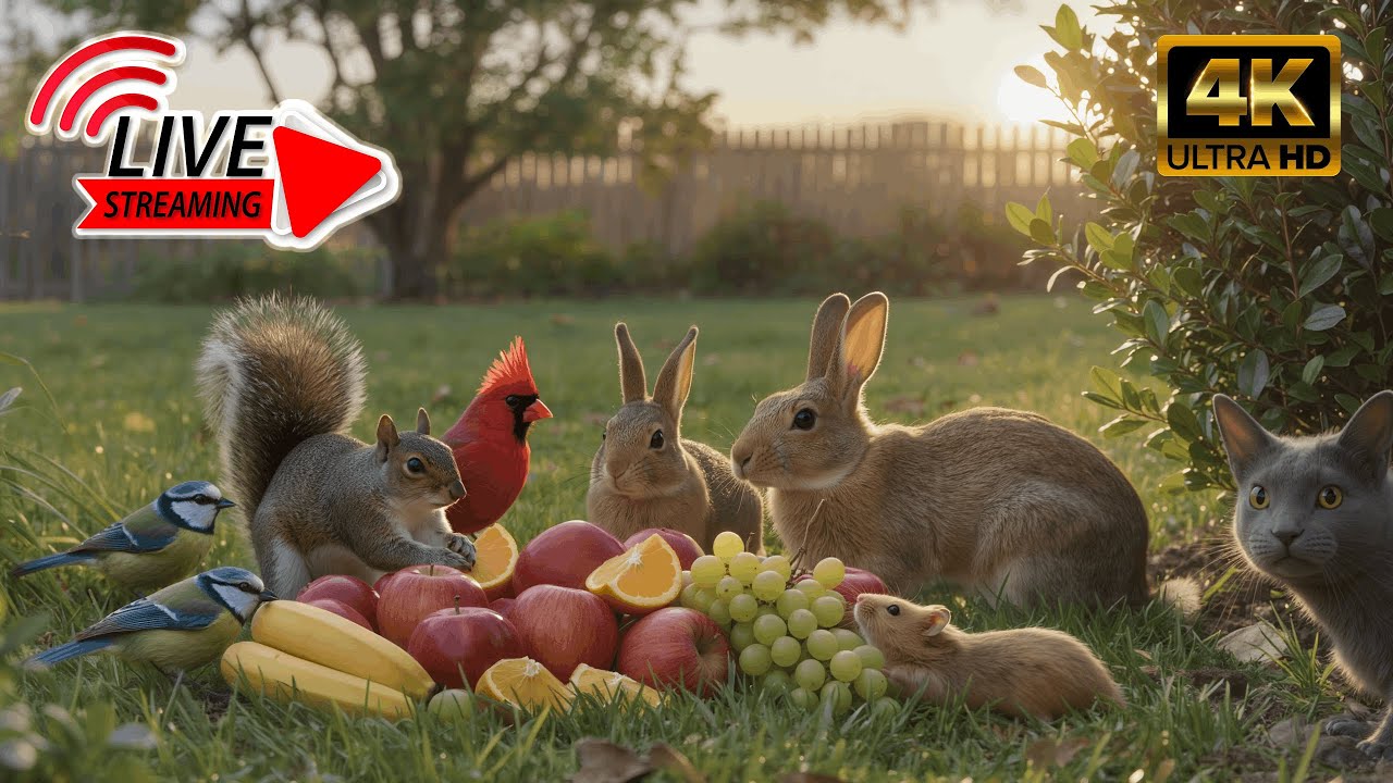 🔴 Cat TV  🐾 Forest Birds & Squirrels watching stream | Ultimate Catflix Livestream