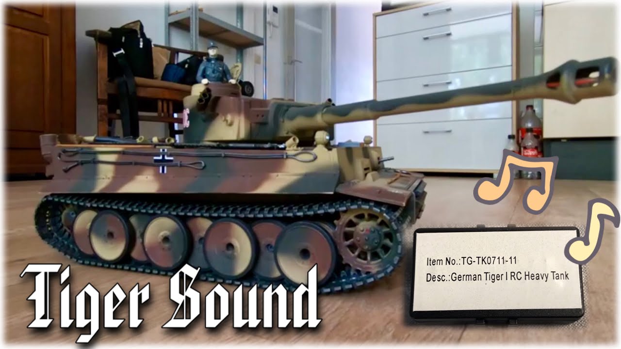 Taigen Tiger 1 RC Tank 🎵 NEW Sound Card Module Test