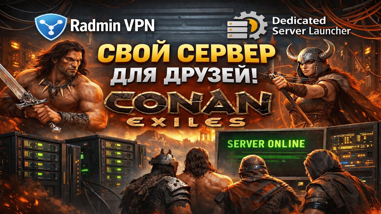 Как создать СВОЙ сервер Conan Exiles для друзей | Radmin VPN + Dedicated Server