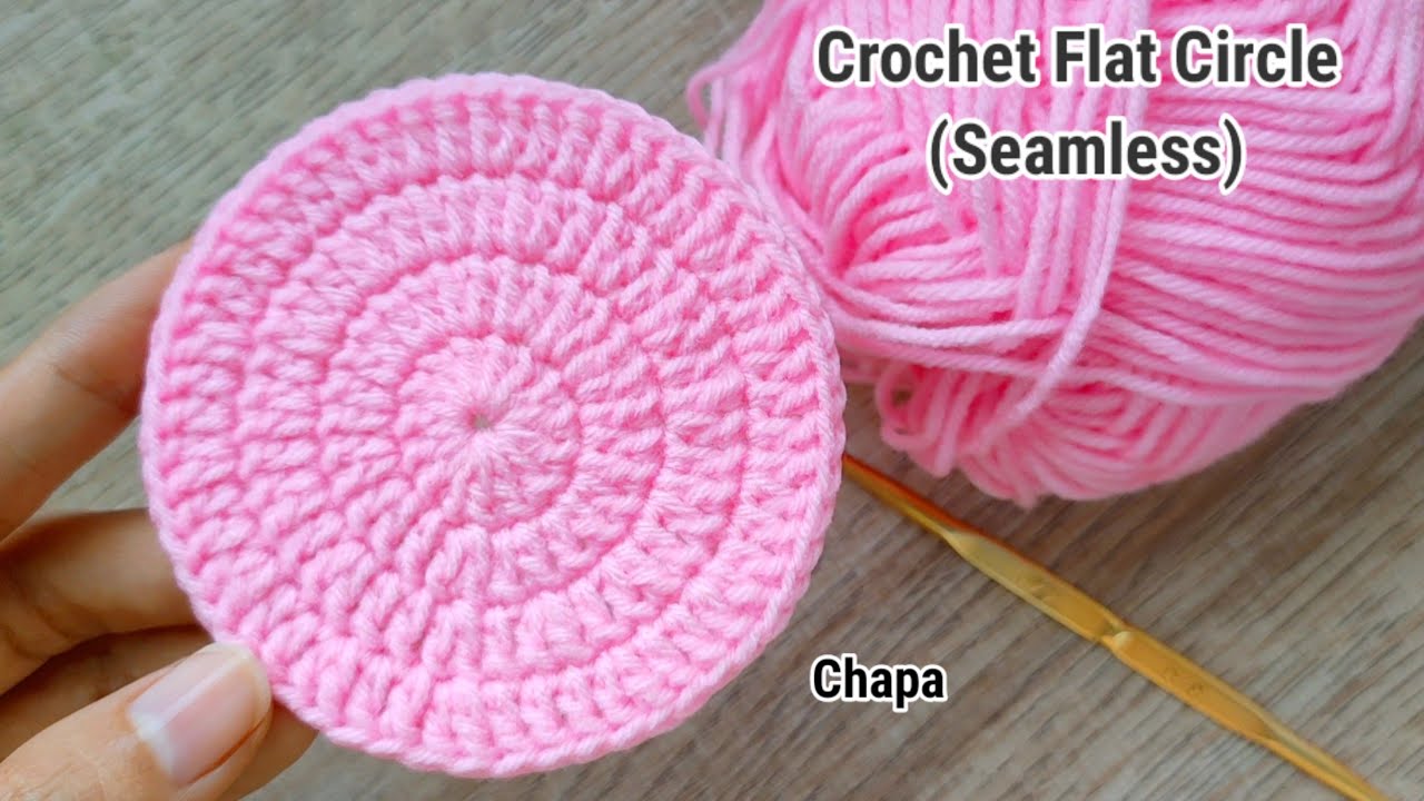 Crochet Flat Circle tutorial (Seamless)| Beginners friendly | Crochet Circle Coaster #crochetcircle