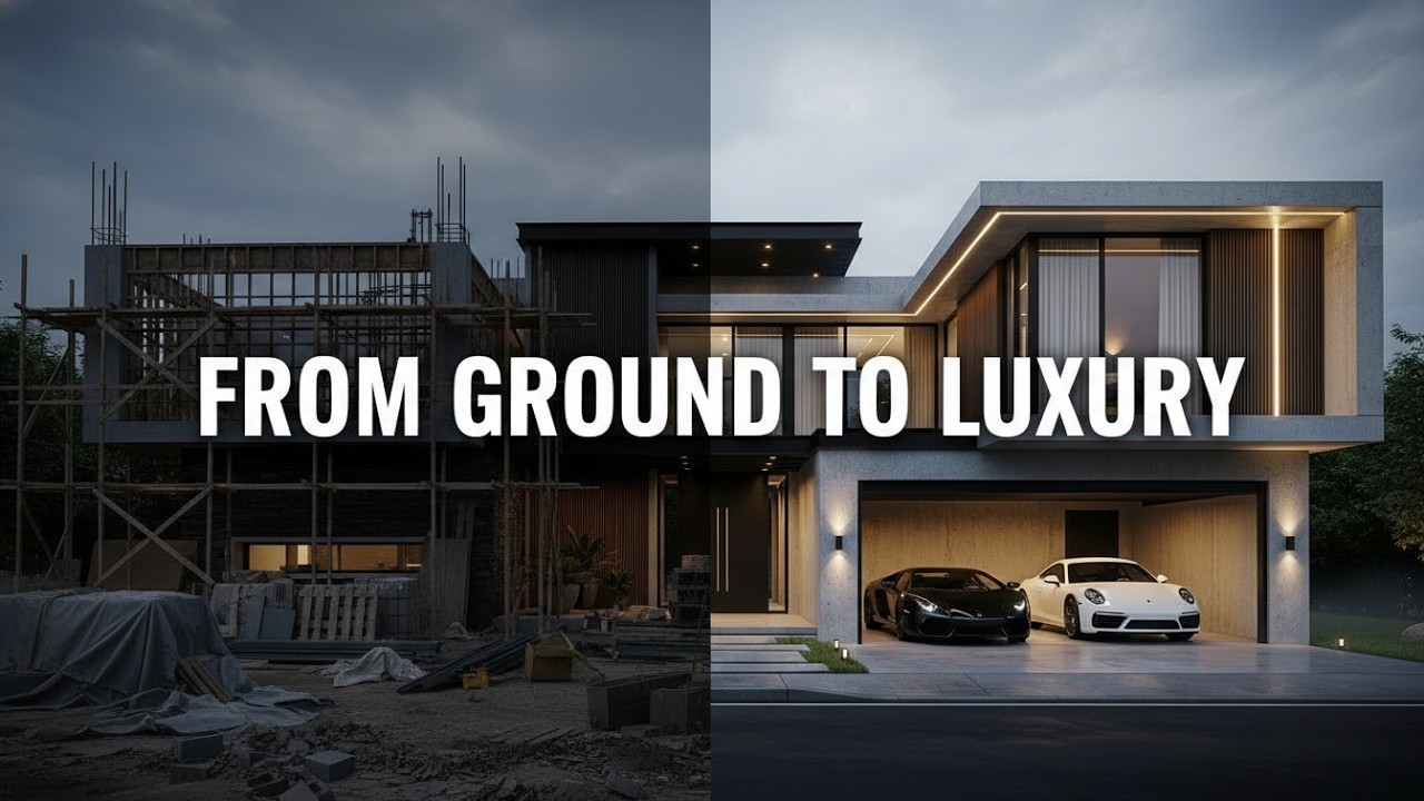 FROM GROUND TO LUXURY | Modern Home Construction Timelapse
