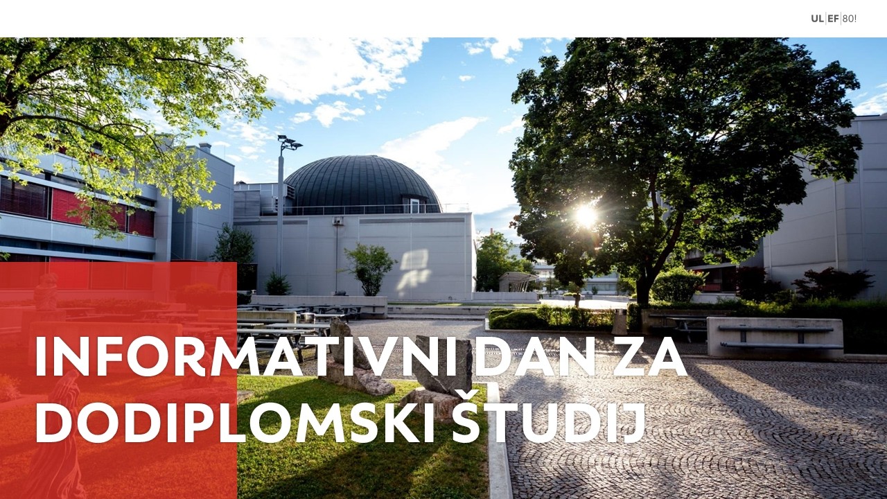 Informativni dan za dodiplomski &scaron;tudij 2026: Vse o &scaron;tudiju na Ekonomski fakulteti (Posnetek v živo)