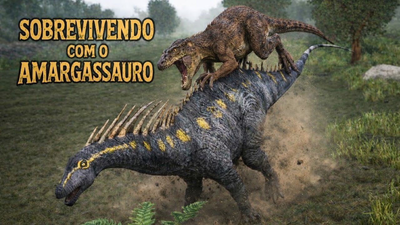 SOBREVIVENDO COM O AMARGASSAURO | The Cursed Isle 🦕