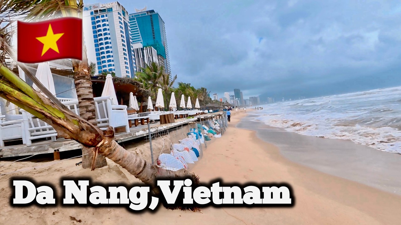 Da Nang Beach in Trouble? Sandbags Fighting the Ocean 🌊
